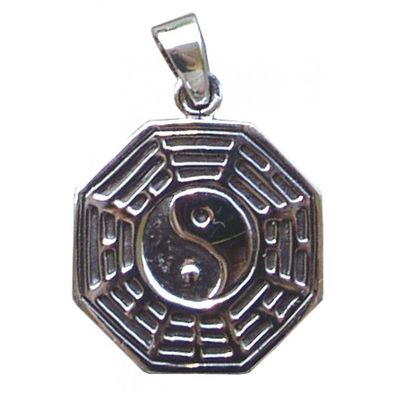 Anhänger PAKUA I-GING Sterling-Silber 925 3 cm 8,1g Yin Yang Esoterikschmuck