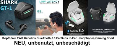 Kopfhörer TWS Kabellos BlueTooth 5.0 EarBuds In-Ear Headphones Gaming Sport. NEU unbe