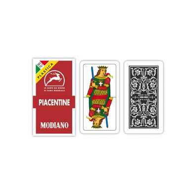 Modiano Piacentine Scopa italienisches Kartenspiel 100% Plastik