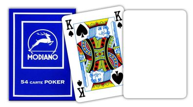 Modiano Poker Spielkarten White Back (4 Standard Eckzeichen) 100% Plastik