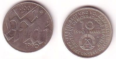 DDR Gedenk Münze 10 Mark 100. Jahre 1. Mai Feiertag 1990 (109910)