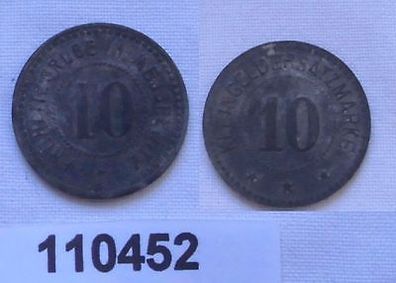 10 Pfennig Zink Not Münze ohne Jahr Prelitzgrube in Meuselwitz (110452)