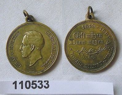 seltene Medaille Generalfeldmarschall Graf von Moltke 1889 (110533)