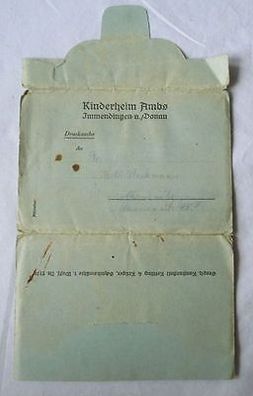 Kartenbrief Kinderheim Ambs Immendingen an der Donau um 1910 (110242)