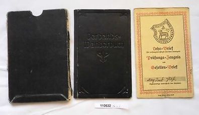 Lehrbrief und Verbandswanderbuch des Fleischerverband Klingenthal 1926 (110632)