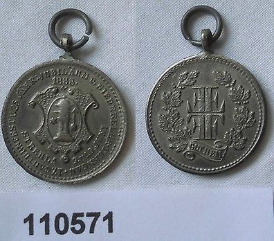 Medaille 17. Gauturnfest 25. jähr. Jubiläum Niederelbe Turngau Strehla 1888(110595)