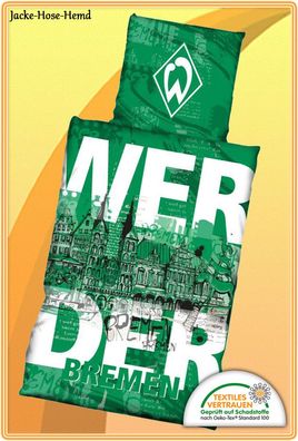 Bettwäsche SV Werder Bremen & Einkaufsbeutel Skyline Bremen