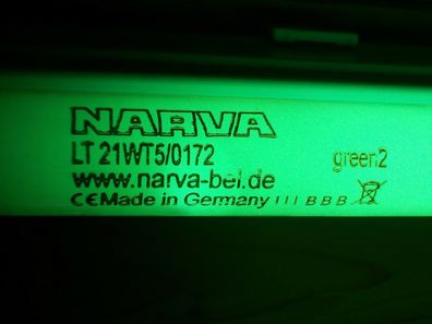 NARVA LT 21wT5/0172 green2 CE III BBB I I I B B B 21w/0172 green 2 grüne Lampe Röhre