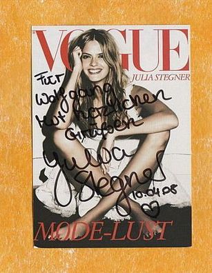 Julia Stegner - persönlich signiert