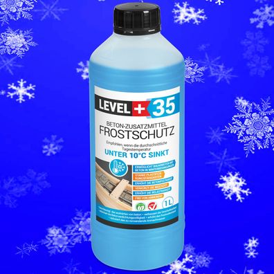 1L Beton-Zusatzmittel Frostschutz Plastifizierer Betonverflüssiger Level+ RM35