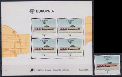 Portugal [Azoren] MiNr 0383 Block 8 ( * * / mnh ) [01] CEPT mit Einzelmarke