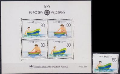 Portugal [Azoren] MiNr 0402 Block 10 ( * * / mnh ) [01] CEPT mit Einzelmarke