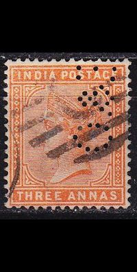 INDIEN INDIA [1882] MiNr 0036 a ( O/ used ) [01] perfin