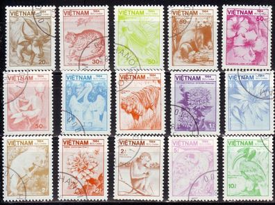 Vietnam [1984] MiNr 1529-43 ( O/ used ) Tiere