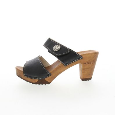 Woody Damenschuhe Größe 37 Schwarz Pantoletten 14262SCHWARZ