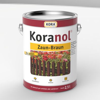 Kora Koranol Zaun-Braun 2,5 Liter dunkelbraun
