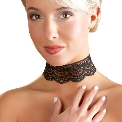 Halsband Spitze 5cm breit 30cm lang Sexy Kette Damen Modeschmuck für Dirndl "Virgin"