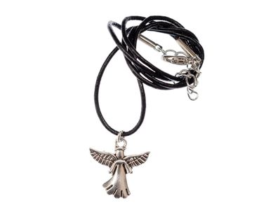 Engel Kette Halskette Miniblings Anhänger Weihnachten Schutzengel Erzengel Leder