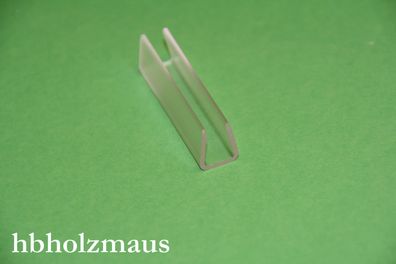 Acrylglas U-Klemm Profil für 6 - 8 mm Platten transparent Farblos Länge wählbar