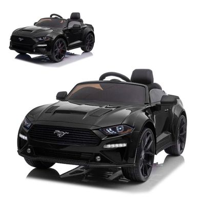 ES-Toys Kinder Elektroauto Ford Mustang Drift, Stoßdämpfer, Driftreifen, Gurt