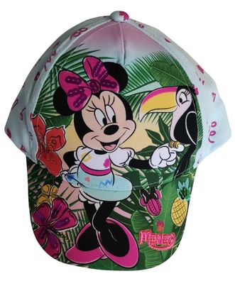 Disney Minnie Maus Kinder-Kappe, Base Cap, Minnie im Dschungel, Blau, Gr.48