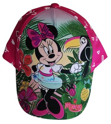 Disney Minnie Maus Kinder-Kappe, Base Cap, Minnie im Dschungel, Pink, Gr.48