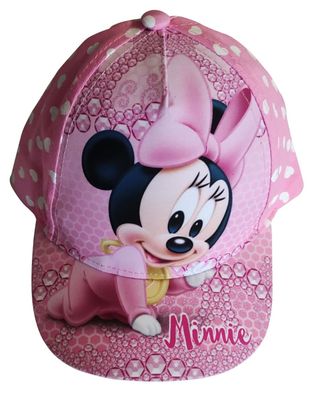Disney Minnie Maus Kinder-Kappe, Basecap, Cap Minnie Baby, Rosa, Gr. 50