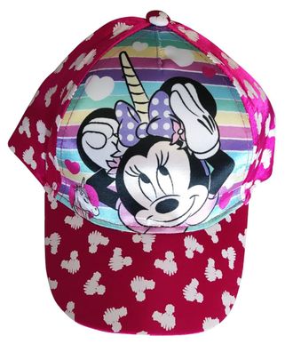 Disney Minnie Maus Kappe Mütze Base Cap, für Mädchen mit Minnie als Einhorn, Pin