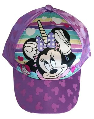 Disney Minnie Maus Kappe Mütze Base Cap, für Mädchen mit Minnie als Einhorn, Lil