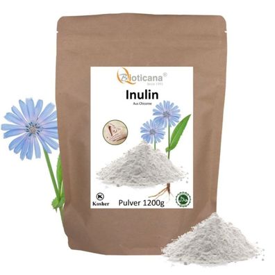 Inulin Pulver 1200 g - Ballaststoffpulver - natürliche Ballaststoffe - Vegan