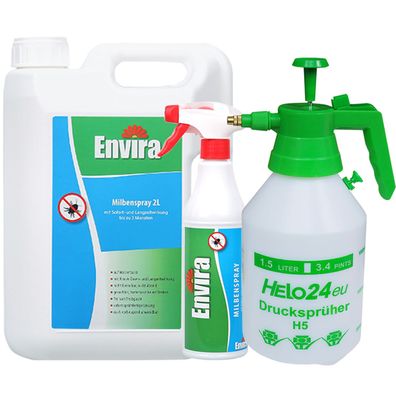 Milben Mittel Spray Gift gegen Ungeziefer ENVIRA 500ml 2L mit/ ohne Sprüher