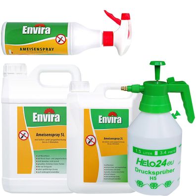 Ameisen Mittel Spray Gift gegen Ungeziefer ENVIRA 500ml 2L 5L mit/ ohne Sprüher