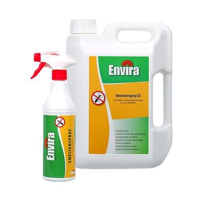 Ameisen Mittel Spray Gift gegen Ungeziefer ENVIRA 500ml + 2L