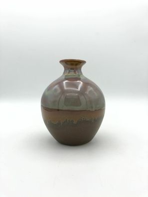 H/B/T Keramik-Vase "Punto Ging" creme/braun/weiß ca 35 x 24 x 10 cm
