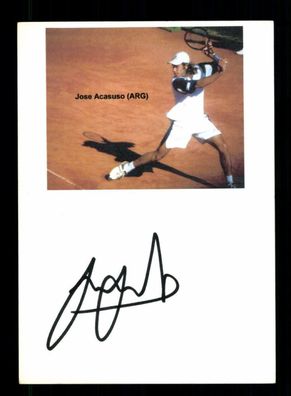 Jose Acasuso Tennis Original Signiert + A 217298