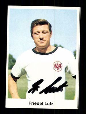 Friedel Lutz Eintracht Franfurt Bergmann Sammelbild 1970/71 Original Signiert