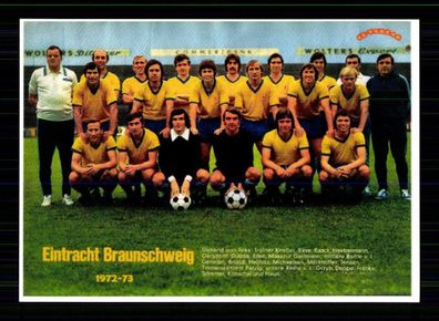 Eintracht Braunschweig Mannschaftskarte 1972-73