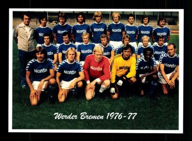 Werder Bremen Mannschaftskarte 1976-77