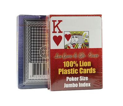 Lion Texas Poker Kartenspiel 100% Plastik