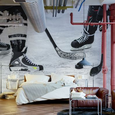 Muralo Selbstklebende Fototapeten XXL Fitness SPORT Hockey Eis 3D 3939