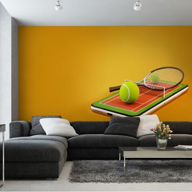 Muralo Selbstklebende Fototapeten XXL Fitness TENNIS Sport Smartphone 4016