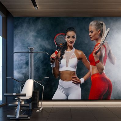 Muralo Selbstklebende Fototapeten XXL Fitness SPORT Tennisspielerin 3D 4023