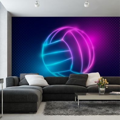 Muralo Selbstklebende Fototapeten XXL Volleyball NEON Dekor 3D 3352