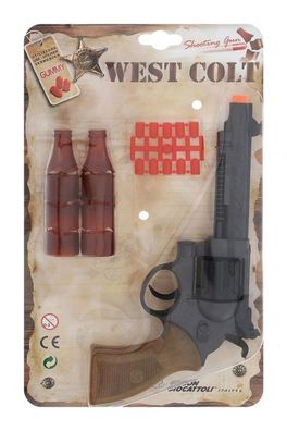 Edison Giocattoli Western-Line "West Colt" Spielzeugpistole Pistole Cowboy