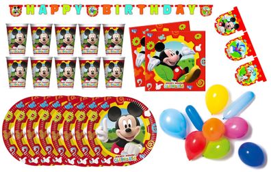 Micky Maus - Kindergeburtstags-Set II (50-teilig) Geburtstag Kinder Disney Deko