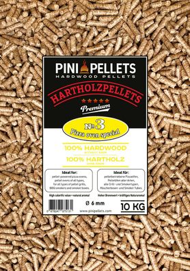 PINI Hartholzpellets Nr 3 Pizza Oven Special 10 Kg Grillpellets BBQ Pellets