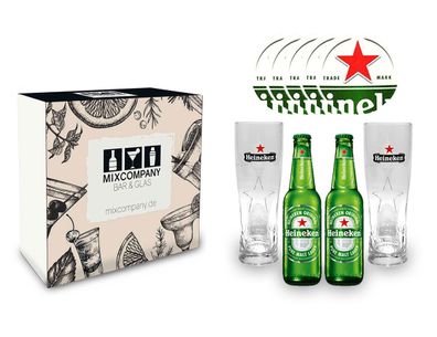 Heineken Pils Set / Geschenkset - 2x Heineken Pils 250ml (5% Vol) + 2x Heineken