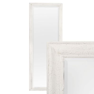 Spiegel ONDA Shabby White ca. 60x160cm Wandspiegel Badspiegel Facettenschliff