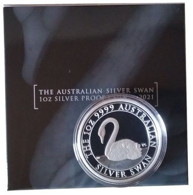 1 Oz Silber Schwan 2021 PP Australien Perth Mint nur 2.500 Stück !