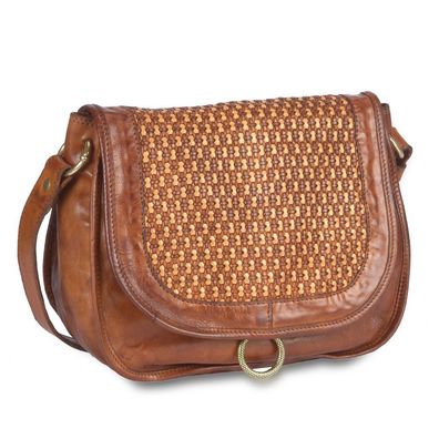 Campomaggi Shoulder bag large honeycomb woven cowhide-p/ C023050ND X1411, cog...